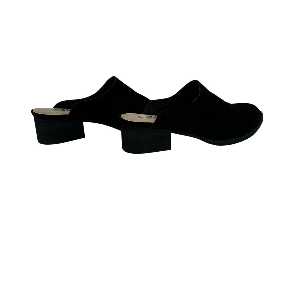 Sbicca Vintage Collection Salem Black Suede‎ Mules Women's Size 8 Leather Upper